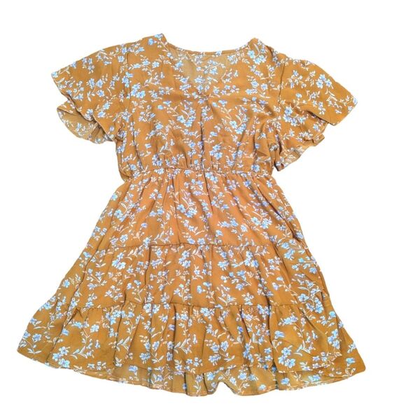 🛍️YELLOW SPRING EASTER SUMMER PRARIE  DRESS - Picture 1 of 4